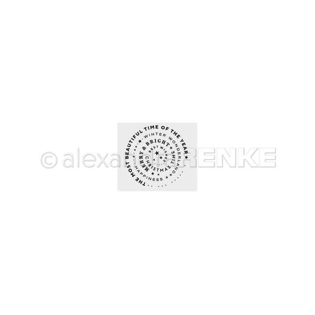 EF-AR-W0022 Embossing Folder 'Typo circle Beautiful Time' - A.RENKE