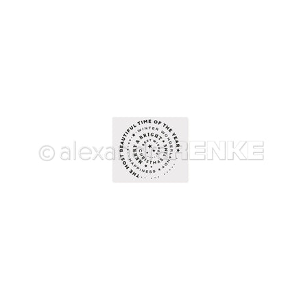EF-AR-W0022 Embossing Folder 'Typo circle Beautiful Time' - A.RENKE