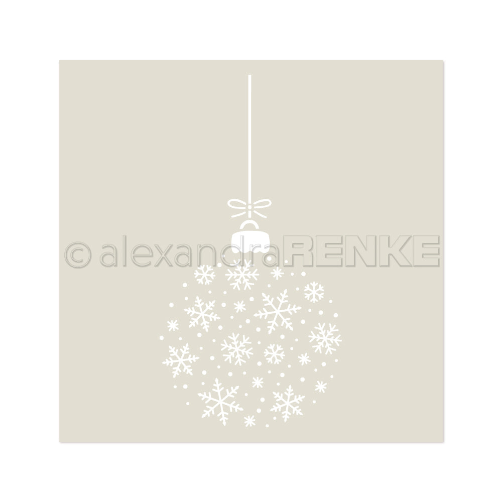 Stencil 'Weihnachtskugel aus Schneeflocken'
