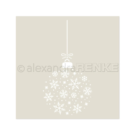 Stencil 'Weihnachtskugel aus Schneeflocken'