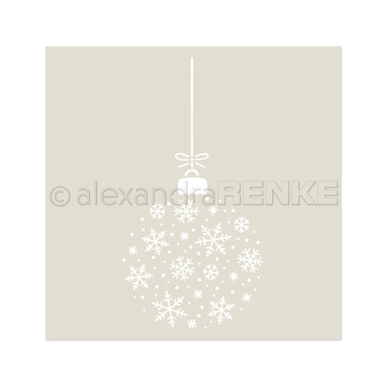 Stencil 'Weihnachtskugel aus Schneeflocken'
