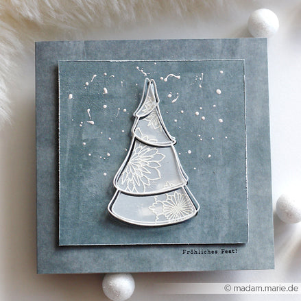 Set Fustelle "Outline Christmas tree with bow"- D-AR-W0268- A.RENKE