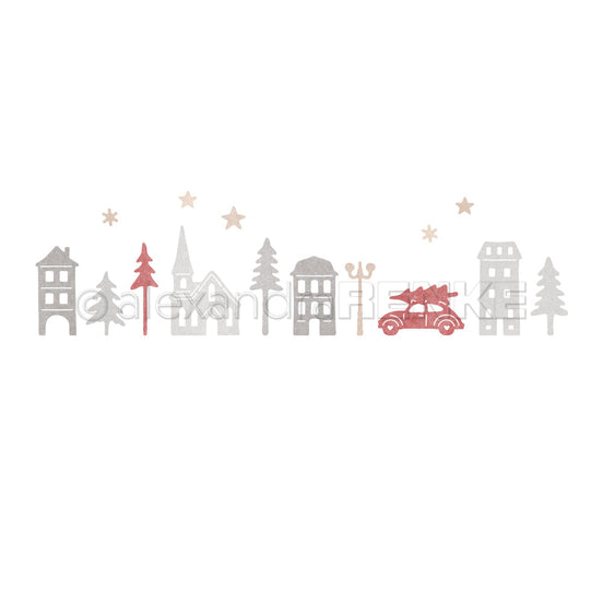 Set Fustelle 'Weihnachtsstadt-Szene'