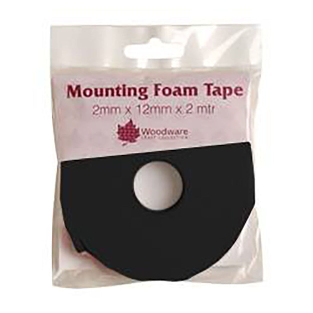 2mm thick double-sided adhesive tape in black - WW2978 - Woodware