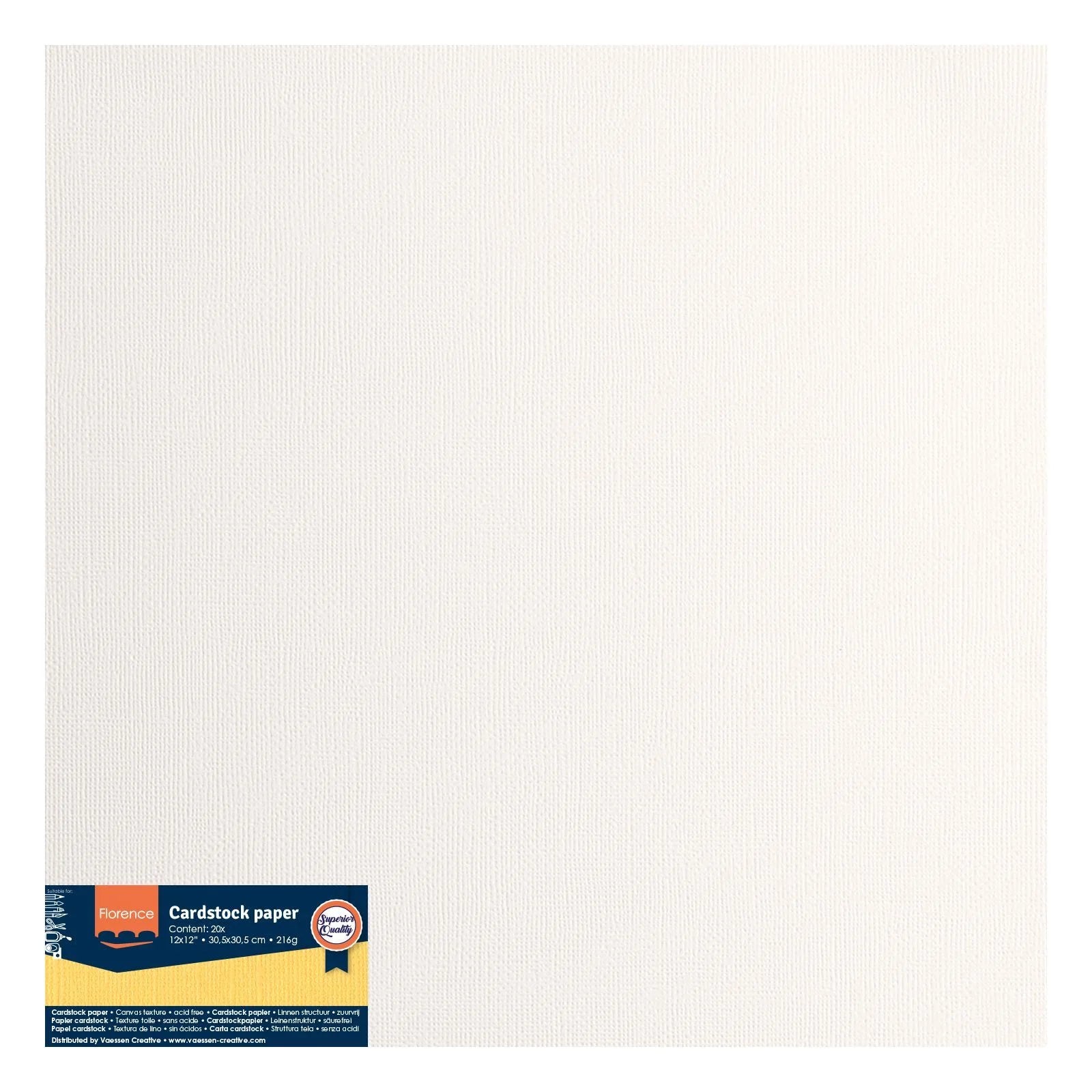 Cardstock Texture Sheet - OFF WHITE 2928 101 Florence